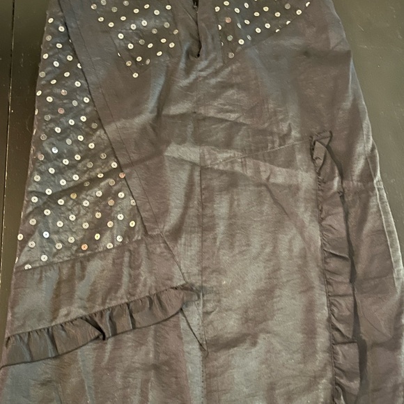 Martine Sitbon A line/slim fit sequin designer skirt slim fit 80s fringe - Picture 5 of 6